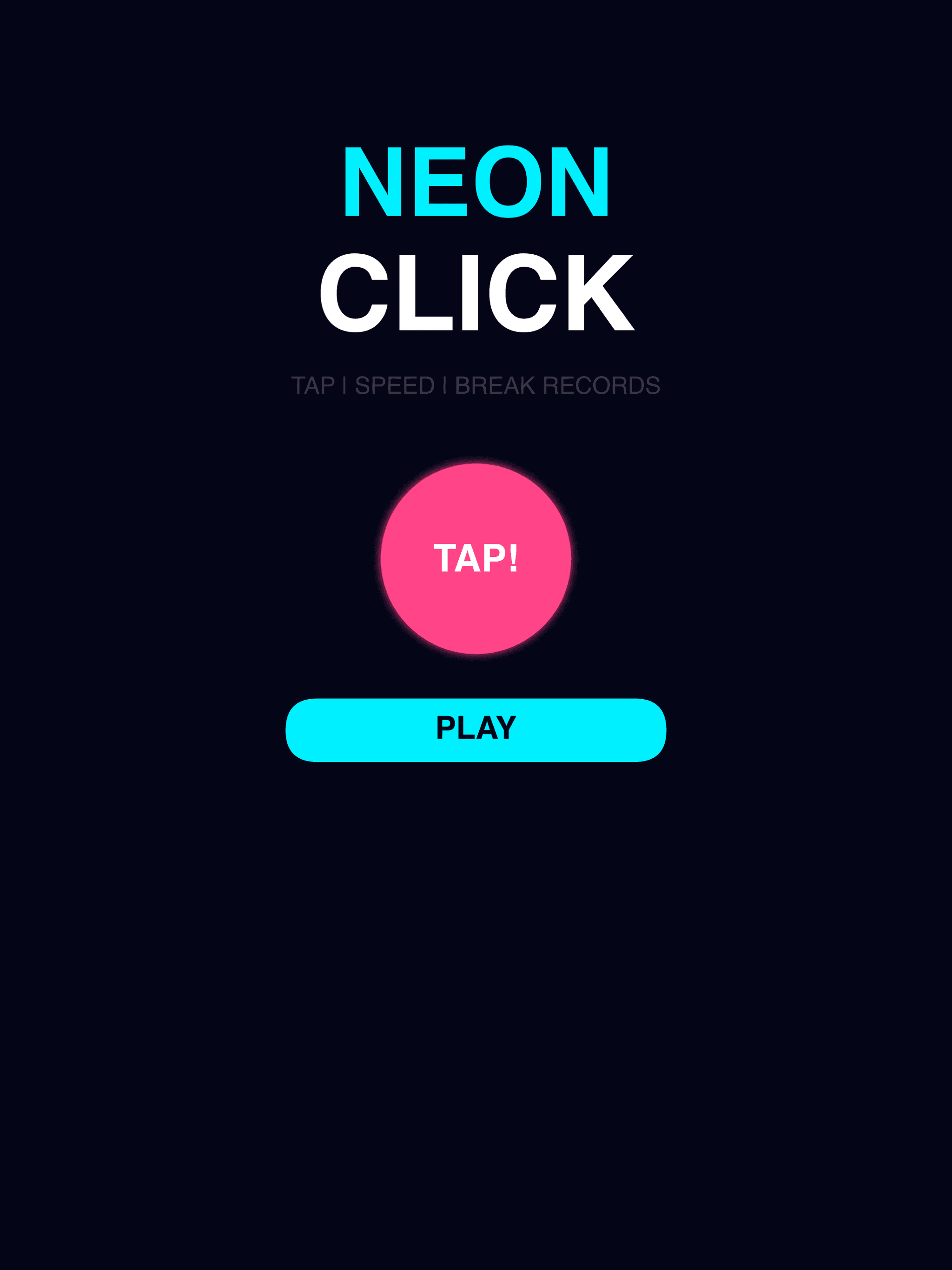Neon Click iPad screenshot 1