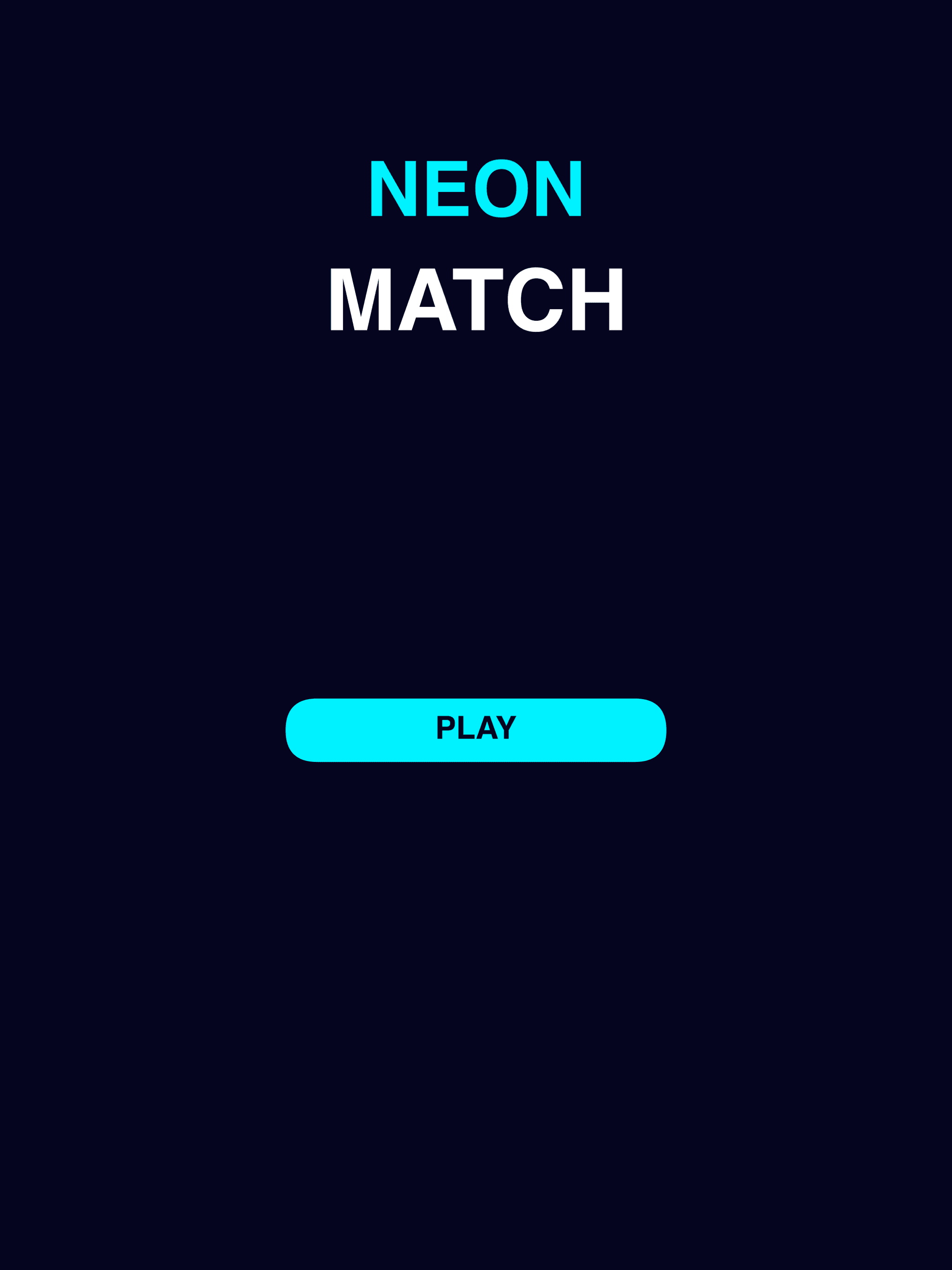 Neon Match iPad screenshot 1
