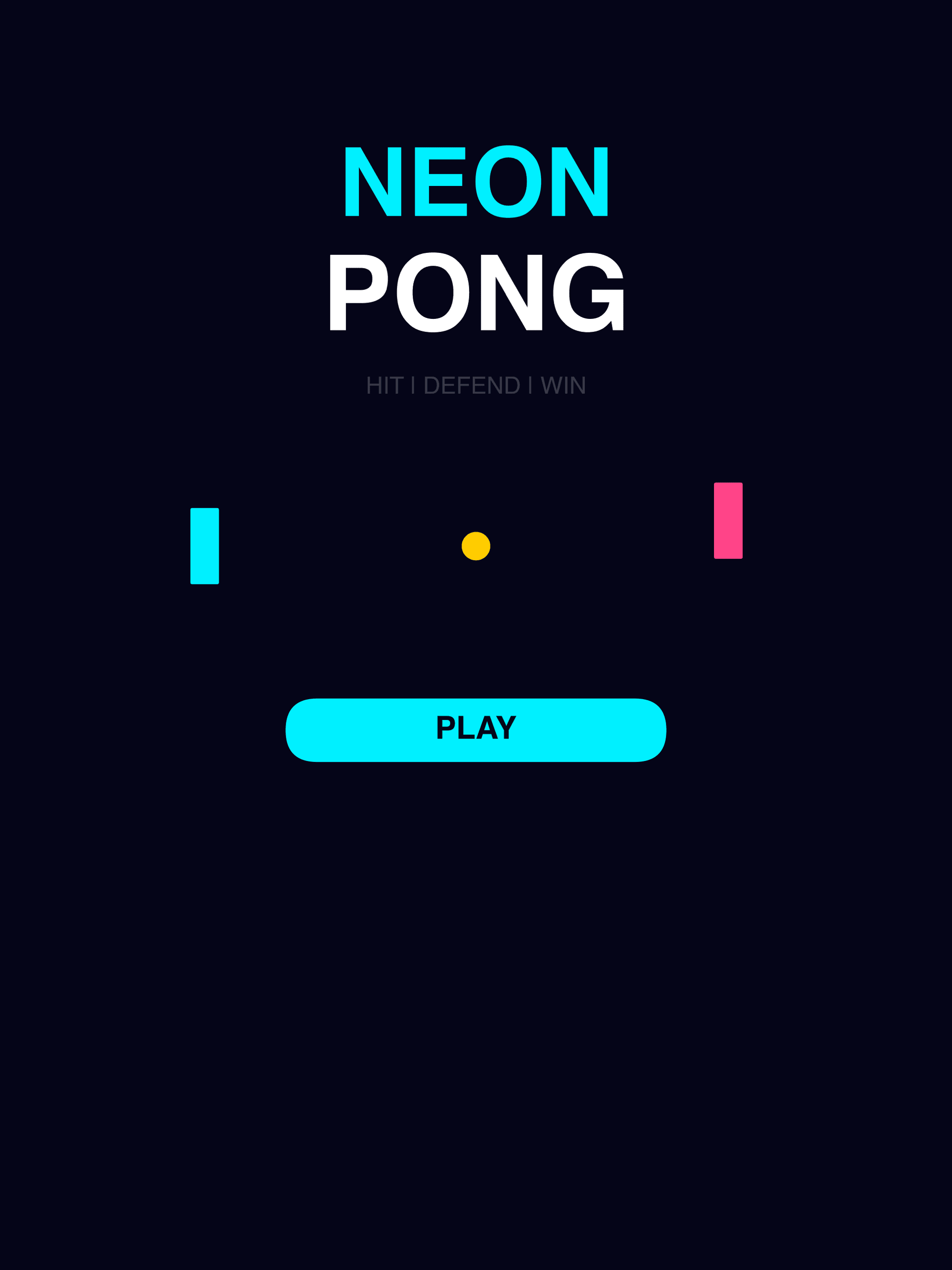 Neon Pong iPad screenshot 1