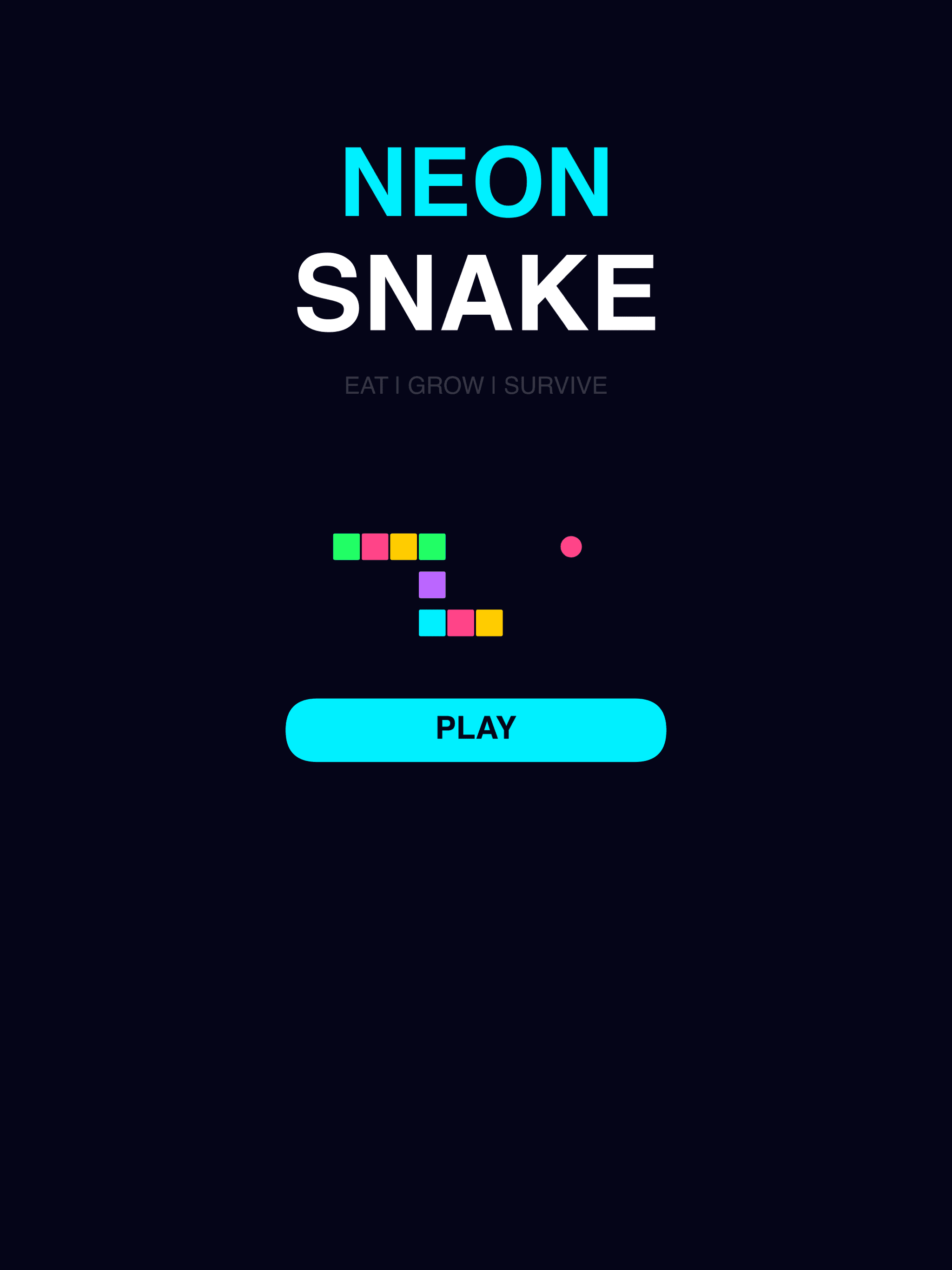 Neon Snake iPad screenshot 1