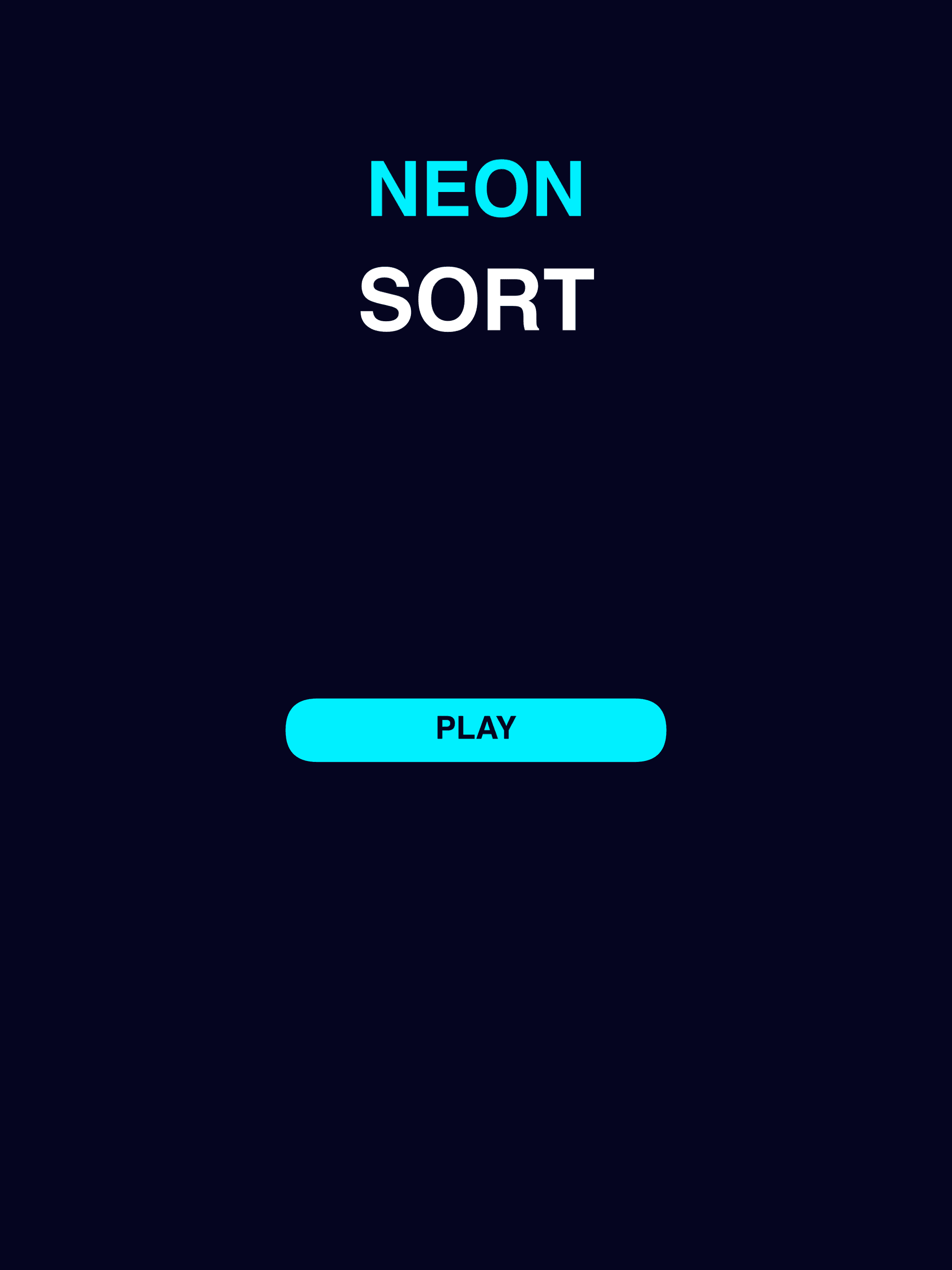 Neon Sort iPad screenshot 1