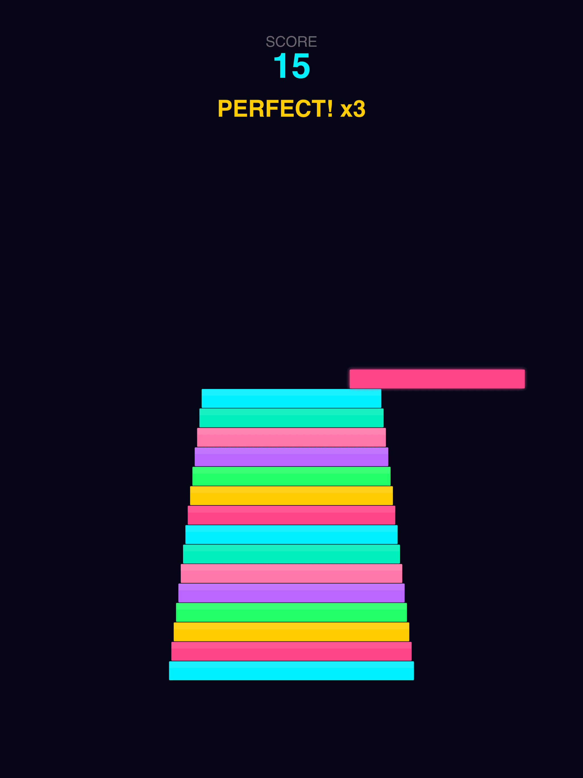 Neon Stack iPad screenshot 2