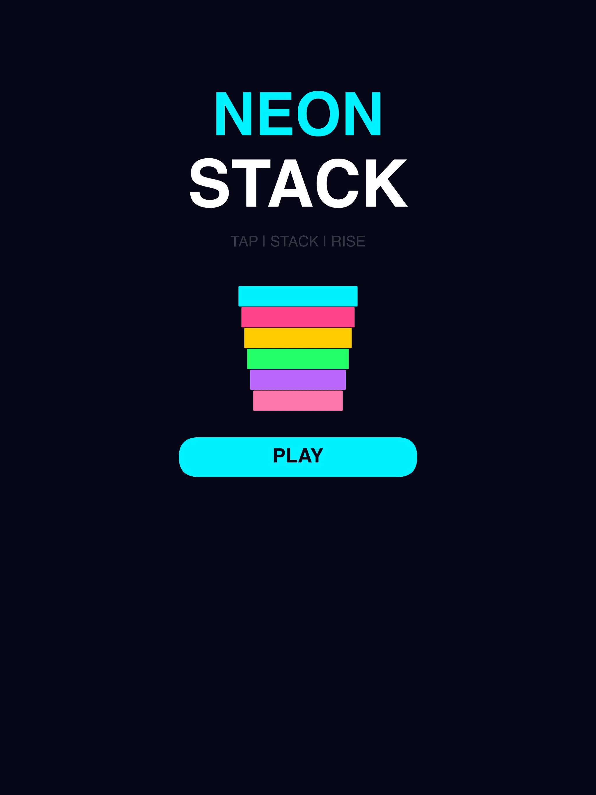 Neon Stack iPad screenshot 1