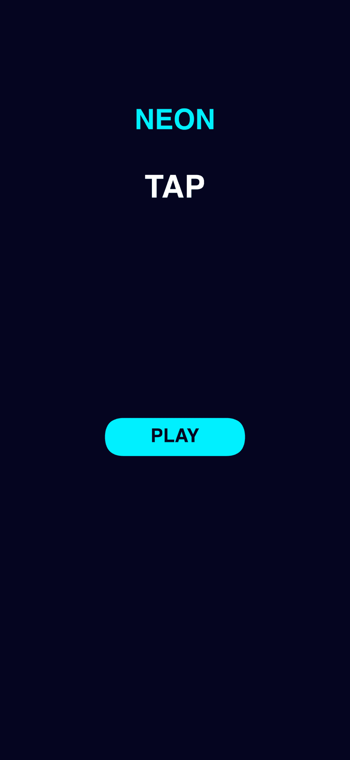 Neon Tap: Color Rush main menu