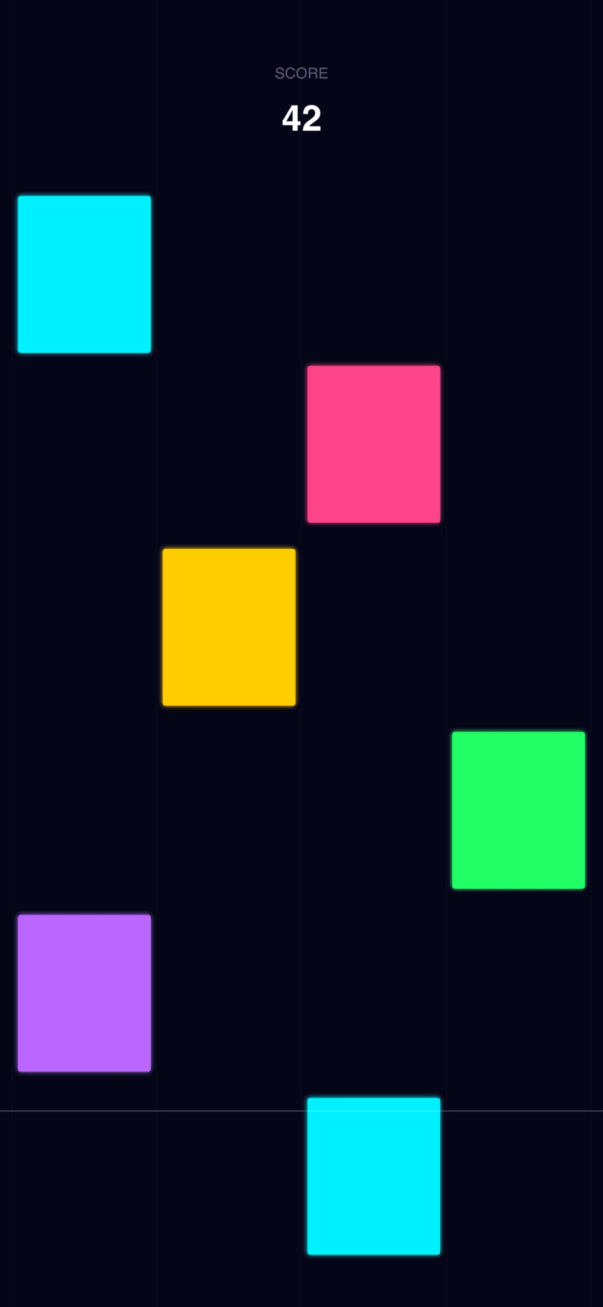 Neon Tiles iPhone screenshot 2