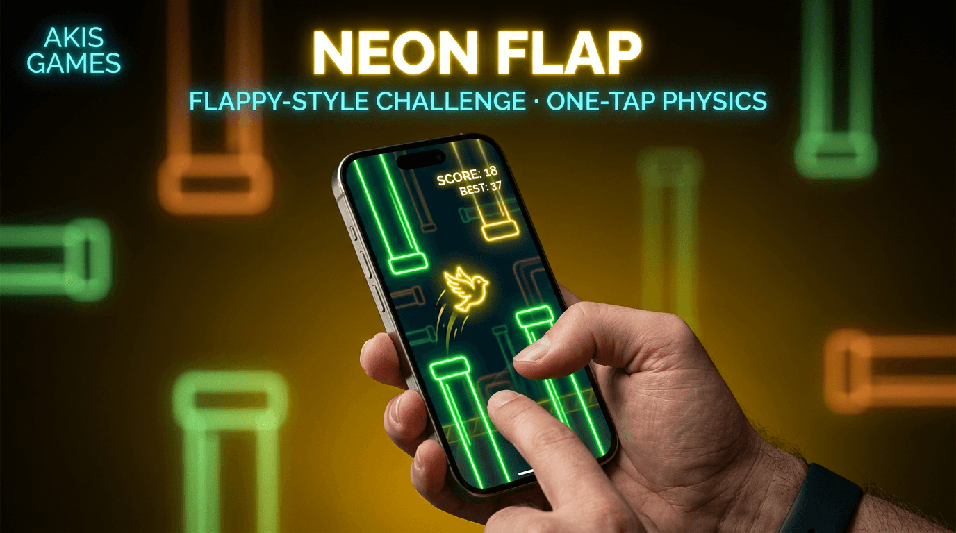 Neon Flap — Flappy-style challenge