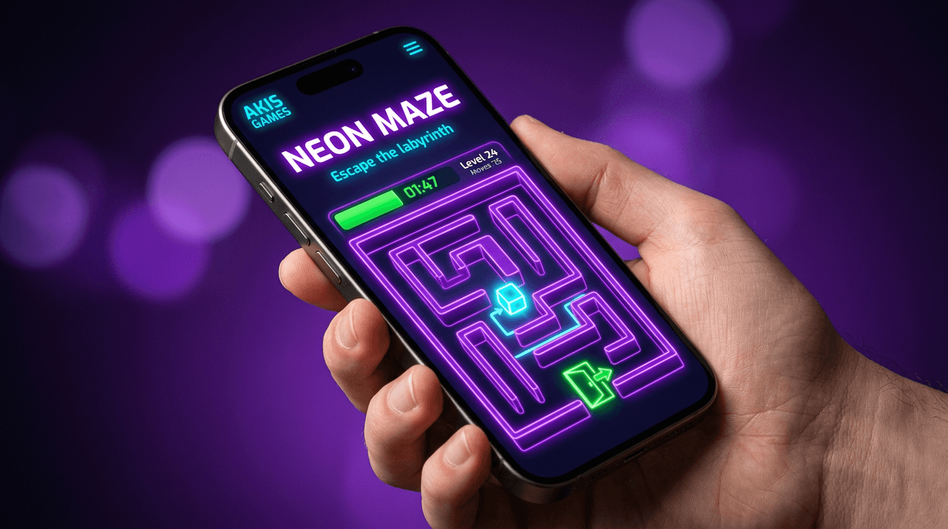 Neon Maze — Escape the labyrinth