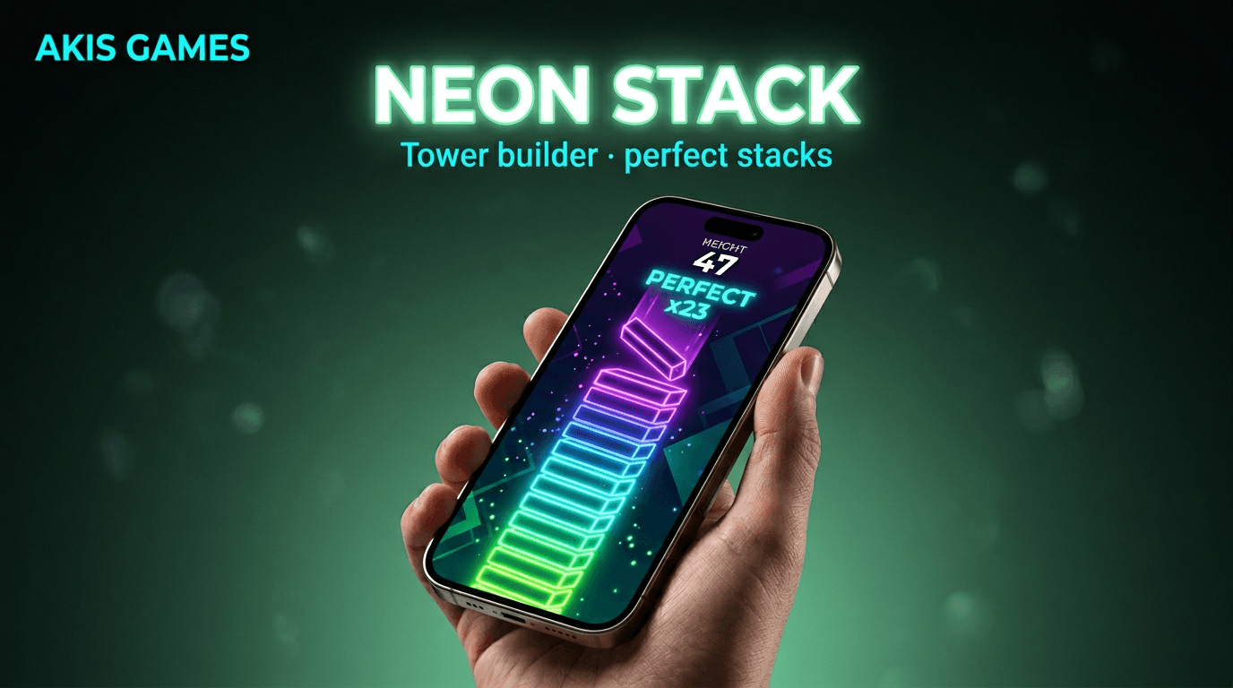 Neon Stack — Tower builder