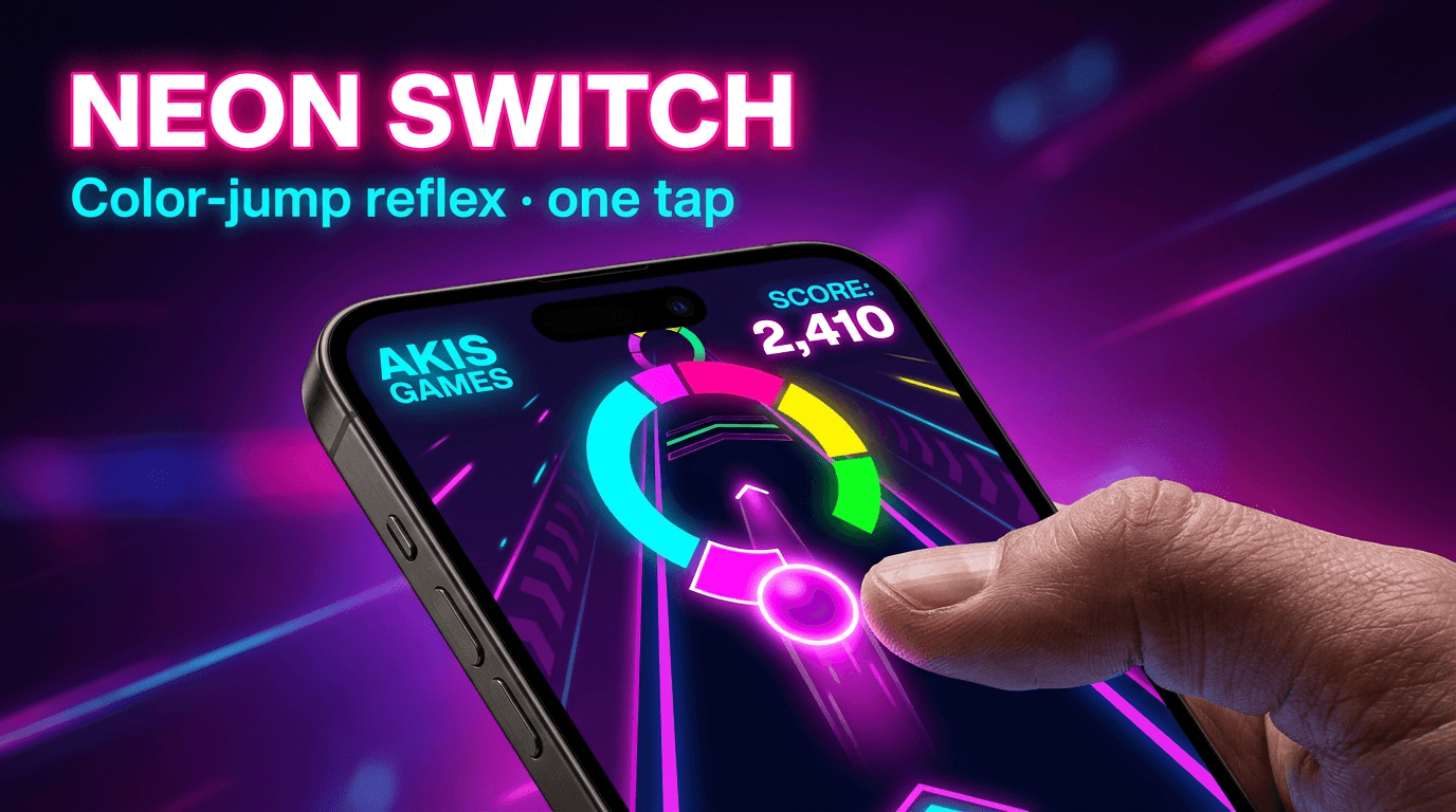 Neon Switch — Color-jump reflex