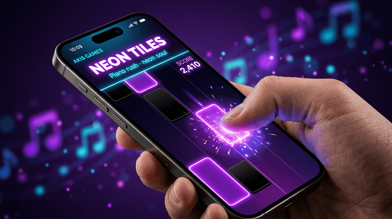 Neon Tiles — Piano rush